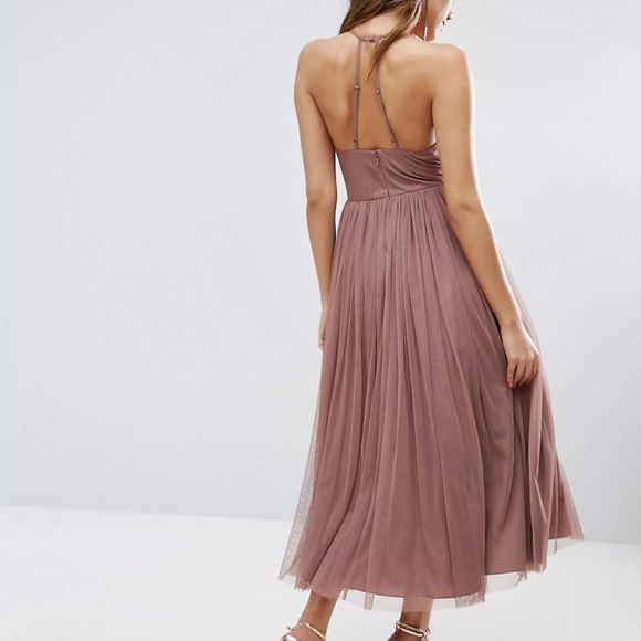 ASOS Pinny Extreme Tulle Mesh Midi Dress size 4 - Picture 4 of 10